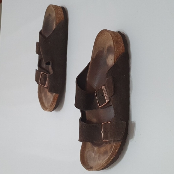 Birkenstock Arizona - Mocha Suede Sandals - Picture 7 of 10